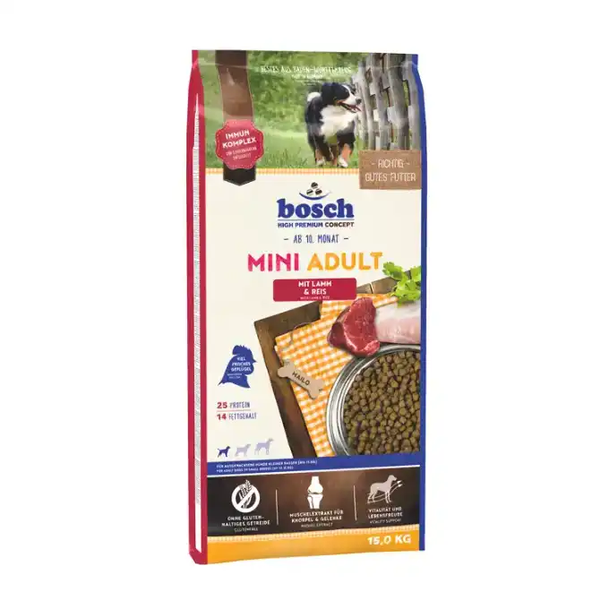 Bosch Adult Mini Lamb+Rice 15kg DLA ALERGIKÓW BEZGLUTENOWA