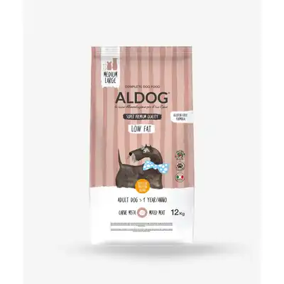 ALDOG Low Fat M/L 12 kg -  kontrola wagi, zdrowe stawy i sierść DLA SENIORA