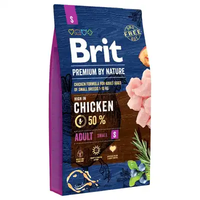 Brit Premium By Nature Adult S 8kg 50% mięsa rasy małe
