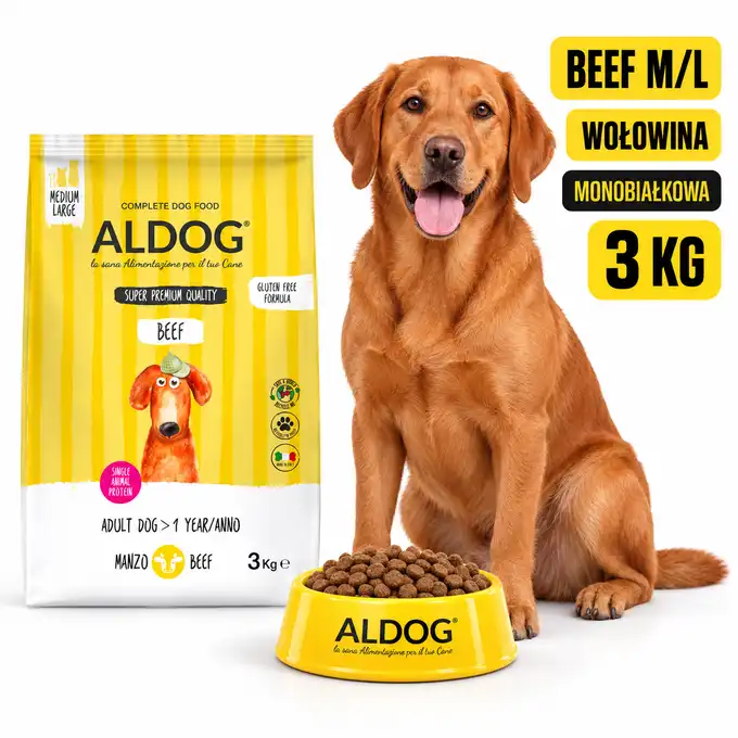 ALDOG Beef M/L monobiałkowa wołowina 3kg