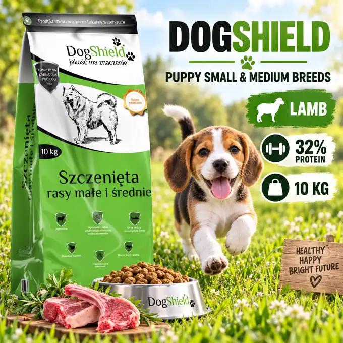 BIOFAKTOR DOGSHIELD SZCZENIĘTA MAŁE PSY JAGNIĘCINA 10KG