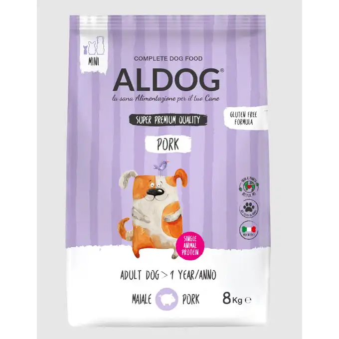 ALDOG PORK MINI karma monobiałkowa wieprzowina 8 kg dla ras małych