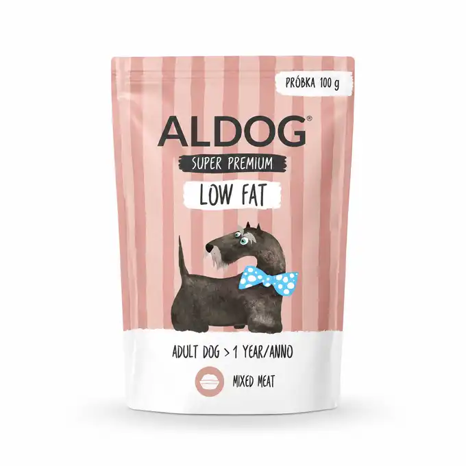 PRÓBKA ALDOG Low Fat M/L 100 g  kontrola wagi, zdrowe stawy i sierść DLA SENIORA