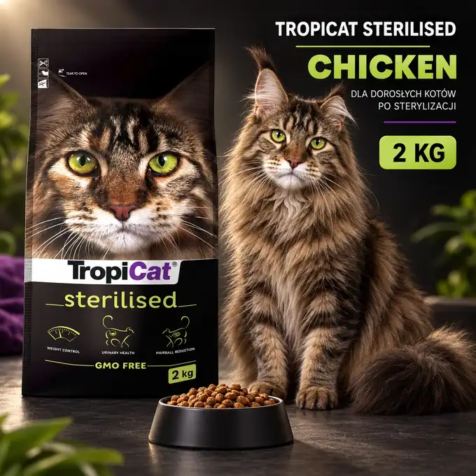 Tropicat sterilized Karma dla Kota po sterylizacji 10kg usuwanie kul włosowych