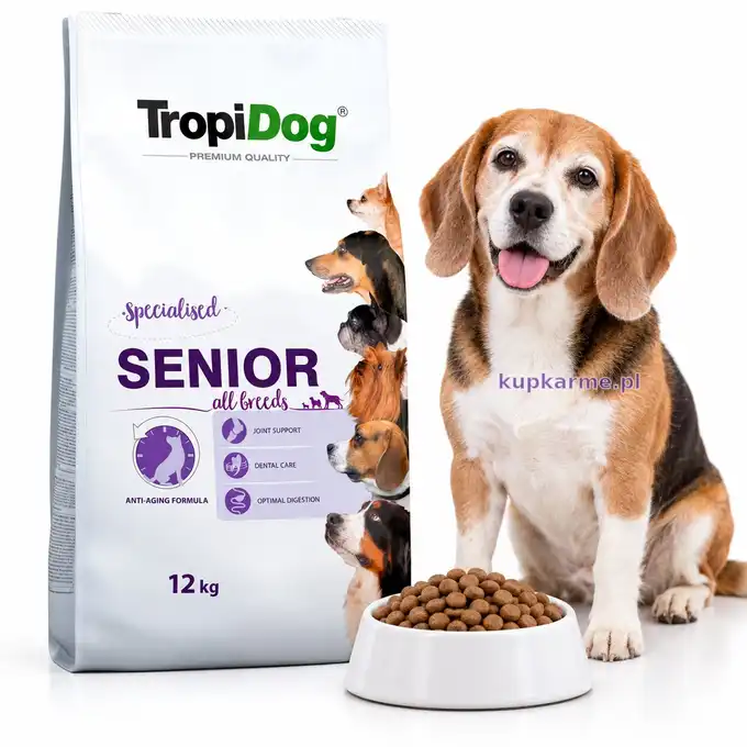 Tropidog Premium SENIOR 12 kg formuła PHENOMIND